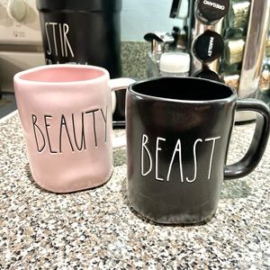 Rae Dunn “Beauty + Beast” duo mug set